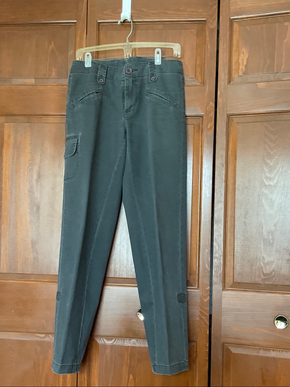 Vintage Sundance Women’s Dark Green Roll Tab Relaxed Cargo Pants Size 4